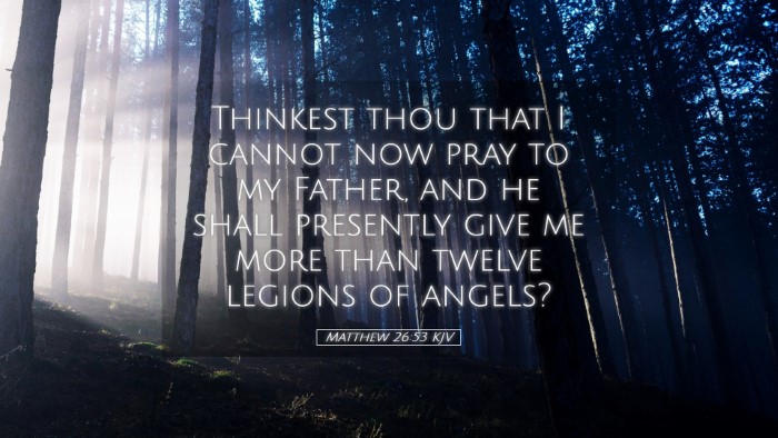 Picture 05 - Matthew 26:53 KJV Desktop Wallpaper - Thinkest thou that I cannot now pray to my - Desktop Bible Verse Wallpaper