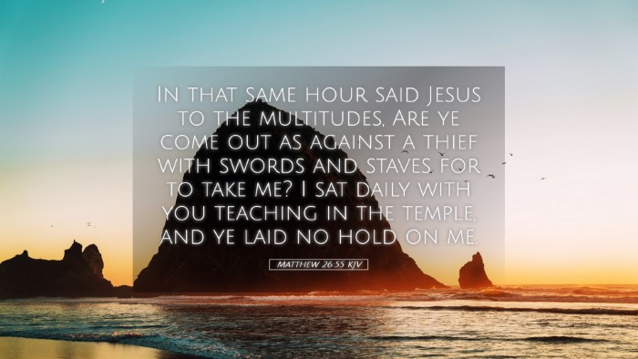 Picture 05 - Matthew 26:55 KJV Desktop Wallpaper - In that same hour said Jesus to the multitudes, - Desktop Bible Verse Wallpaper