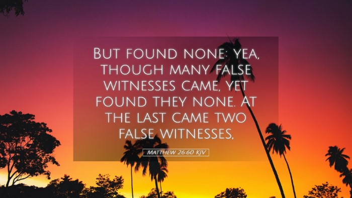 Picture 05 - Matthew 26:60 KJV Desktop Wallpaper - But found none: yea, though many false witnesses - Desktop Bible Verse Wallpaper