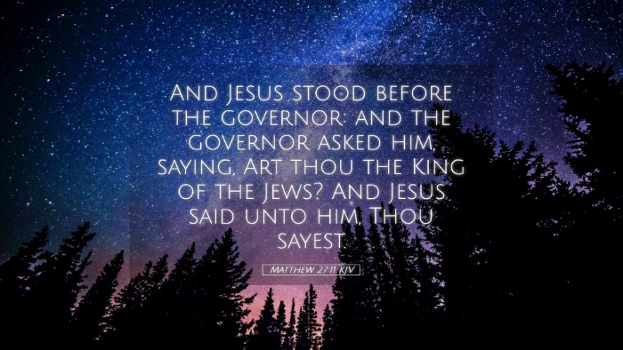 Picture 05 - Matthew 27:11 KJV Desktop Wallpaper - And Jesus stood before the governor: and the - Desktop Bible Verse Wallpaper