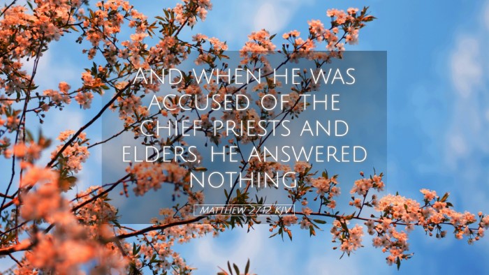Picture 05 - Matthew 27:12 KJV Desktop Wallpaper - And when he was accused of the chief priests and - Desktop Bible Verse Wallpaper