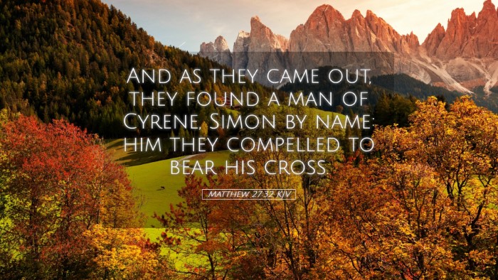 Picture 05 - Matthew 27:32 KJV Desktop Wallpaper - And as they came out, they found a man of Cyrene, - Desktop Bible Verse Wallpaper