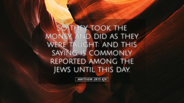 Picture 05 - Matthew 28:15 KJV Desktop Wallpaper - So they took the money, and did as they were - Desktop Bible Verse Wallpaper