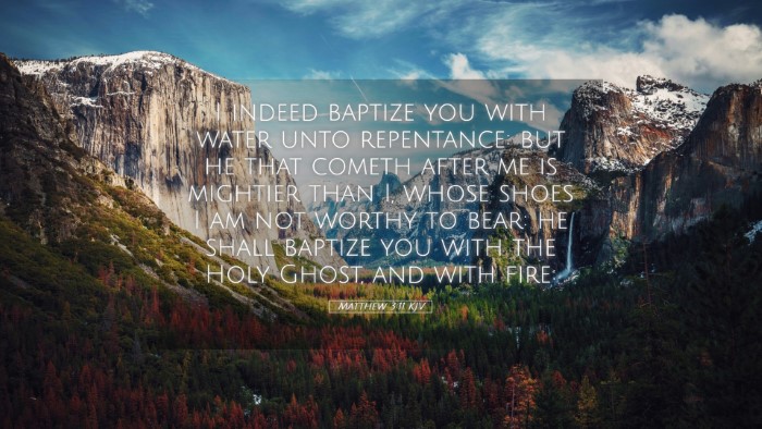 Picture 05 - Matthew 3:11 KJV Desktop Wallpaper - I indeed baptize you with water unto repentance: - Desktop Bible Verse Wallpaper