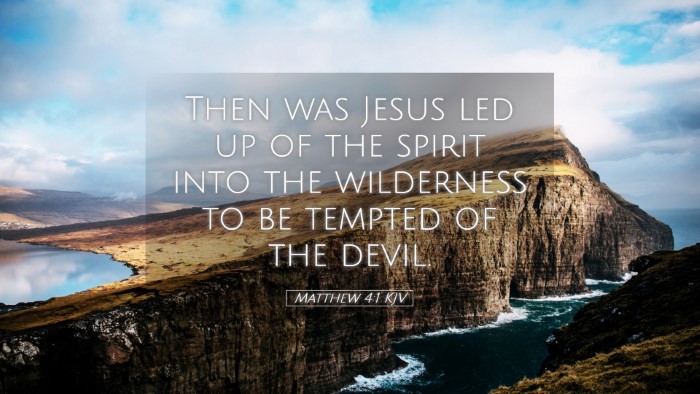 Picture 05 - Matthew 4:1 KJV Desktop Wallpaper - Then was Jesus led up of the spirit into the - Desktop Bible Verse Wallpaper