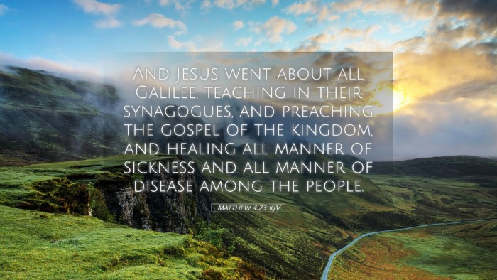 Picture 05 - Matthew 4:23 KJV Desktop Wallpaper - And Jesus went about all Galilee, teaching in - Desktop Bible Verse Wallpaper