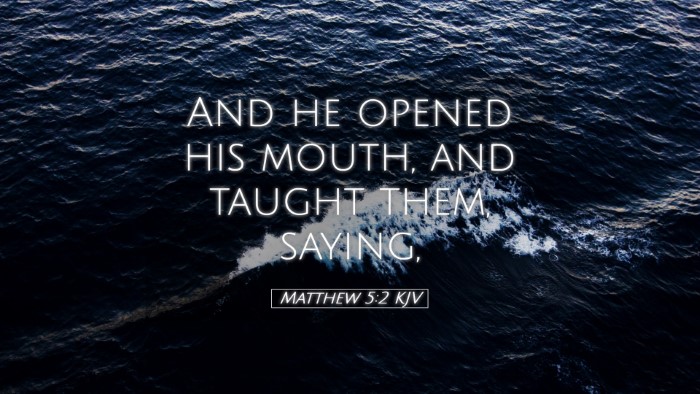 Picture 05 - Matthew 5:2 KJV Desktop Wallpaper - And he opened his mouth, and taught them, - Desktop Bible Verse Wallpaper