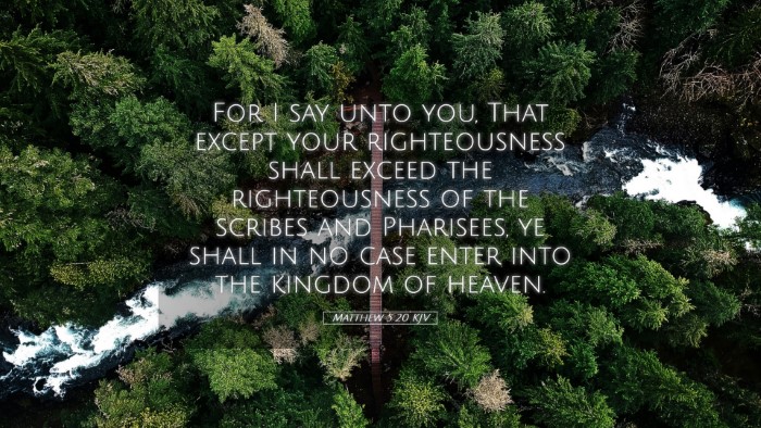 Picture 05 - Matthew 5:20 KJV Desktop Wallpaper - For I say unto you, That except your - Desktop Bible Verse Wallpaper