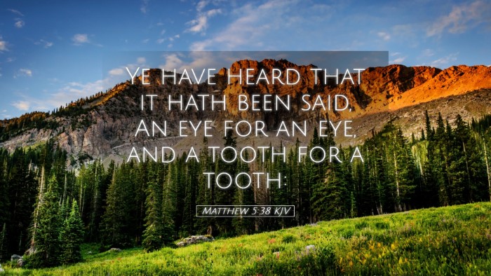 Picture 05 - Matthew 5:38 KJV Desktop Wallpaper - Ye have heard that it hath been said, An eye for - Desktop Bible Verse Wallpaper