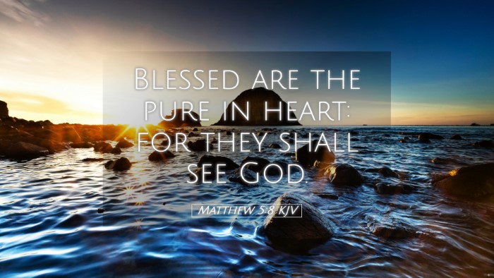Picture 05 - Matthew 5:8 KJV Desktop Wallpaper - Blessed are the pure in heart: for they shall see - Desktop Bible Verse Wallpaper