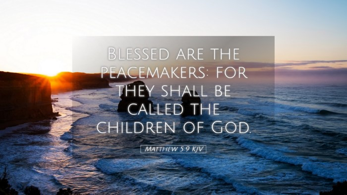 Picture 05 - Matthew 5:9 KJV Desktop Wallpaper - Blessed are the peacemakers: for they shall be - Desktop Bible Verse Wallpaper