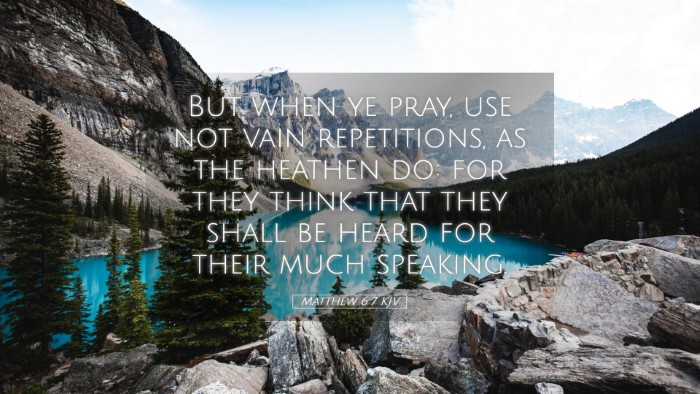 Picture 05 - Matthew 6:7 KJV Desktop Wallpaper - But when ye pray, use not vain repetitions, as - Desktop Bible Verse Wallpaper
