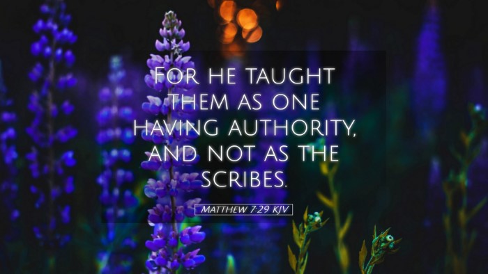 Picture 05 - Matthew 7:29 KJV Desktop Wallpaper - For he taught them as one having authority, and - Desktop Bible Verse Wallpaper