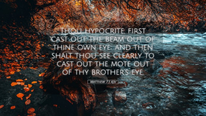 Picture 05 - Matthew 7:5 KJV Desktop Wallpaper - Thou hypocrite, first cast out the beam out of - Desktop Bible Verse Wallpaper