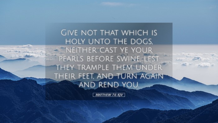 Picture 05 - Matthew 7:6 KJV Desktop Wallpaper - Give not that which is holy unto the dogs, - Desktop Bible Verse Wallpaper