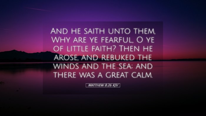 Picture 05 - Matthew 8:26 KJV Desktop Wallpaper - And he saith unto them, Why are ye fearful, O ye - Desktop Bible Verse Wallpaper