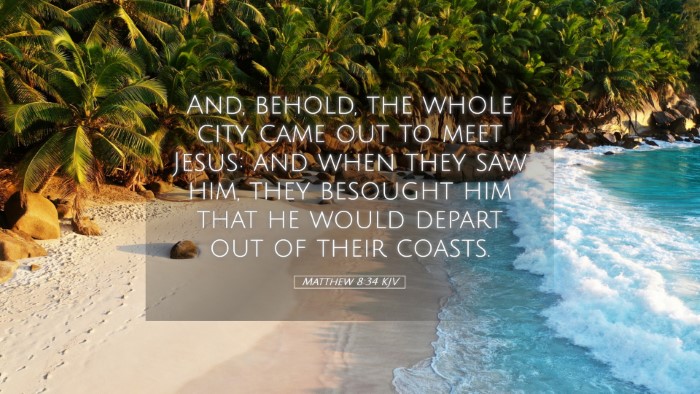 Picture 05 - Matthew 8:34 KJV Desktop Wallpaper - And, behold, the whole city came out to meet - Desktop Bible Verse Wallpaper