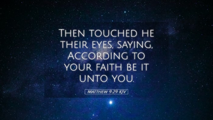 Picture 05 - Matthew 9:29 KJV Desktop Wallpaper - Then touched he their eyes, saying, According to - Desktop Bible Verse Wallpaper