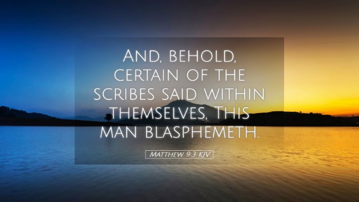 Picture 05 - Matthew 9:3 KJV Desktop Wallpaper - And, behold, certain of the scribes said within - Desktop Bible Verse Wallpaper