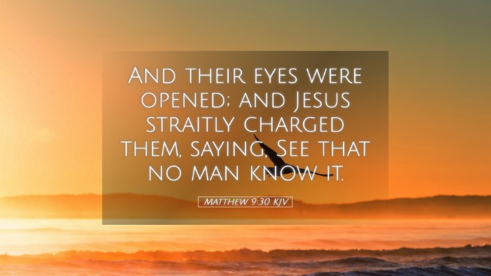 Picture 05 - Matthew 9:30 KJV Desktop Wallpaper - And their eyes were opened; and Jesus straitly - Desktop Bible Verse Wallpaper