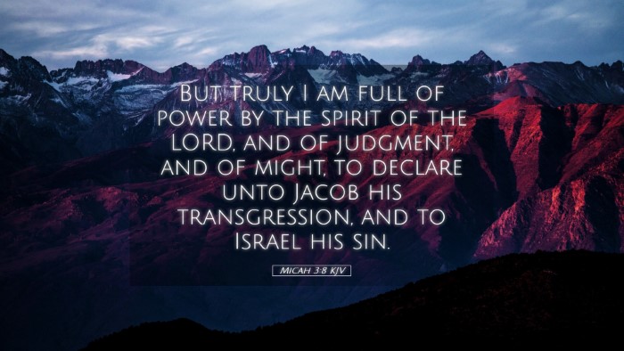 Picture 05 - Micah 3:8 KJV Desktop Wallpaper - But truly I am full of power by the spirit of the - Desktop Bible Verse Wallpaper