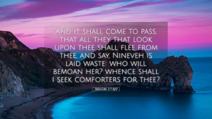 Picture 05 - Nahum 3:7 KJV Desktop Wallpaper - And it shall come to pass, that all they that - Desktop Bible Verse Wallpaper