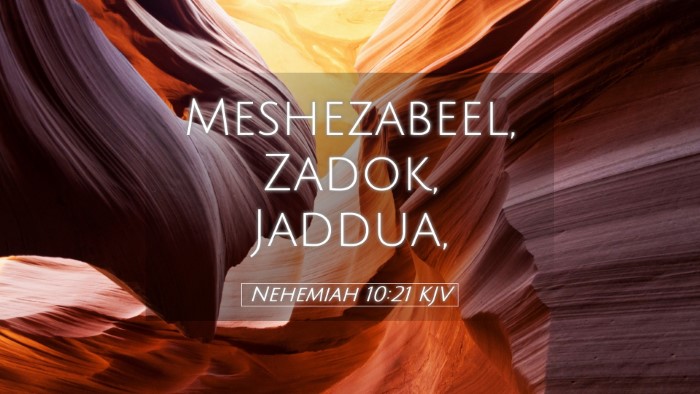 Picture 05 - Nehemiah 10:21 KJV Desktop Wallpaper - Meshezabeel, Zadok, - Desktop Bible Verse Wallpaper