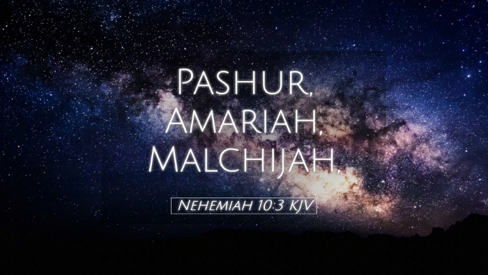 Picture 05 - Nehemiah 10:3 KJV Desktop Wallpaper - Pashur, Amariah, - Desktop Bible Verse Wallpaper