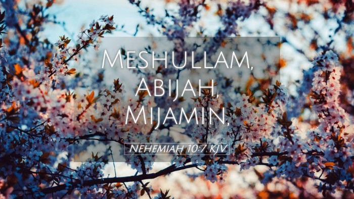 Picture 05 - Nehemiah 10:7 KJV Desktop Wallpaper - Meshullam, Abijah, - Desktop Bible Verse Wallpaper