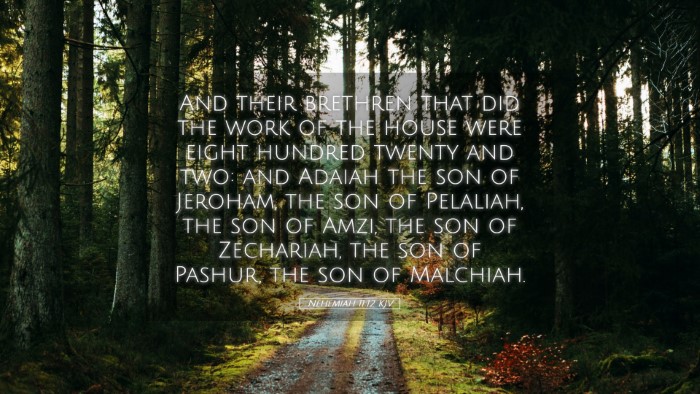 Picture 05 - Nehemiah 11:12 KJV Desktop Wallpaper - And their brethren that did the work of the house - Desktop Bible Verse Wallpaper