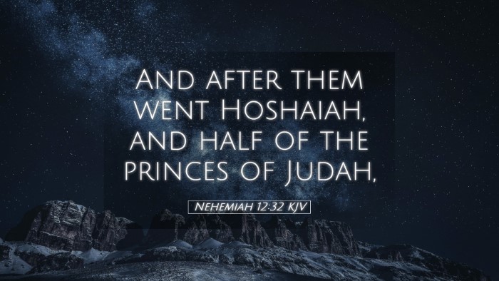 Picture 05 - Nehemiah 12:32 KJV Desktop Wallpaper - And after them went Hoshaiah, and half of the - Desktop Bible Verse Wallpaper