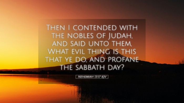 Picture 05 - Nehemiah 13:17 KJV Desktop Wallpaper - Then I contended with the nobles of Judah, and - Desktop Bible Verse Wallpaper