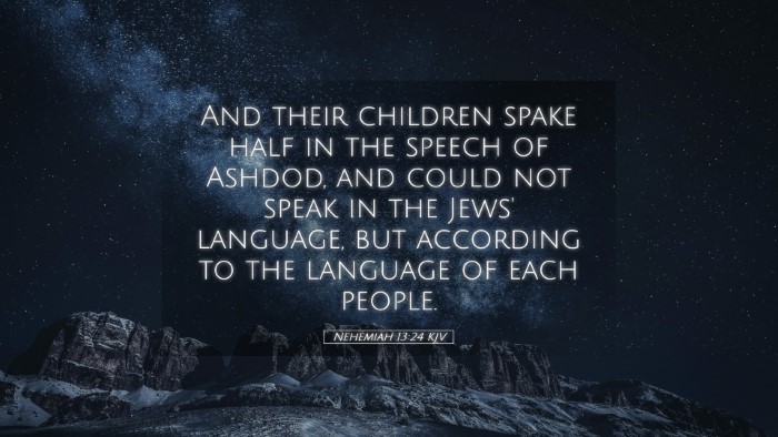 Picture 05 - Nehemiah 13:24 KJV Desktop Wallpaper - And their children spake half in the speech of - Desktop Bible Verse Wallpaper