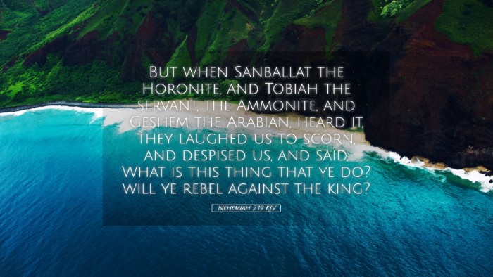 Picture 05 - Nehemiah 2:19 KJV Desktop Wallpaper - But when Sanballat the Horonite, and Tobiah the - Desktop Bible Verse Wallpaper
