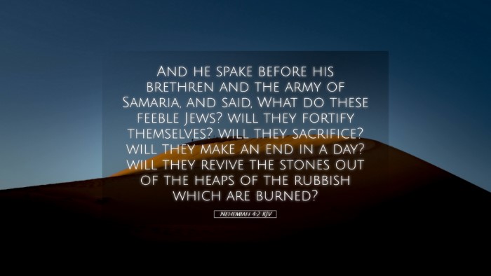 Picture 05 - Nehemiah 4:2 KJV Desktop Wallpaper - And he spake before his brethren and the army of - Desktop Bible Verse Wallpaper
