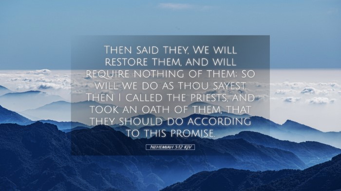 Picture 05 - Nehemiah 5:12 KJV Desktop Wallpaper - Then said they, We will restore them, and will - Desktop Bible Verse Wallpaper