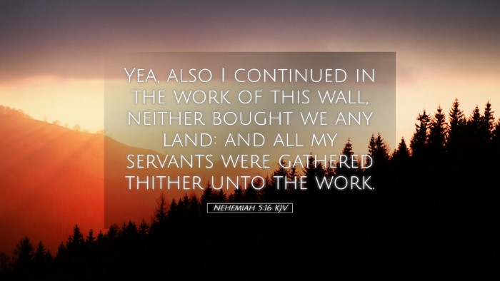 Picture 05 - Nehemiah 5:16 KJV Desktop Wallpaper - Yea, also I continued in the work of this wall, - Desktop Bible Verse Wallpaper