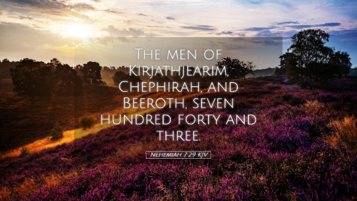 Picture 05 - Nehemiah 7:29 KJV Desktop Wallpaper - The men of Kirjathjearim, Chephirah, and Beeroth, - Desktop Bible Verse Wallpaper