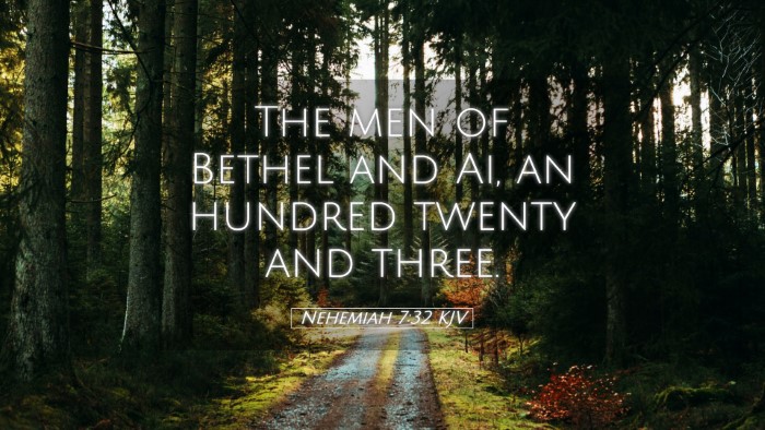 Picture 05 - Nehemiah 7:32 KJV Desktop Wallpaper - The men of Bethel and Ai, an hundred twenty and - Desktop Bible Verse Wallpaper