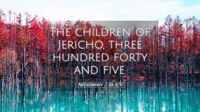 Picture 05 - Nehemiah 7:36 KJV Desktop Wallpaper - The children of Jericho, three hundred forty and - Desktop Bible Verse Wallpaper