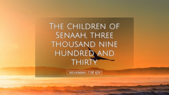 Picture 05 - Nehemiah 7:38 KJV Desktop Wallpaper - The children of Senaah, three thousand nine - Desktop Bible Verse Wallpaper