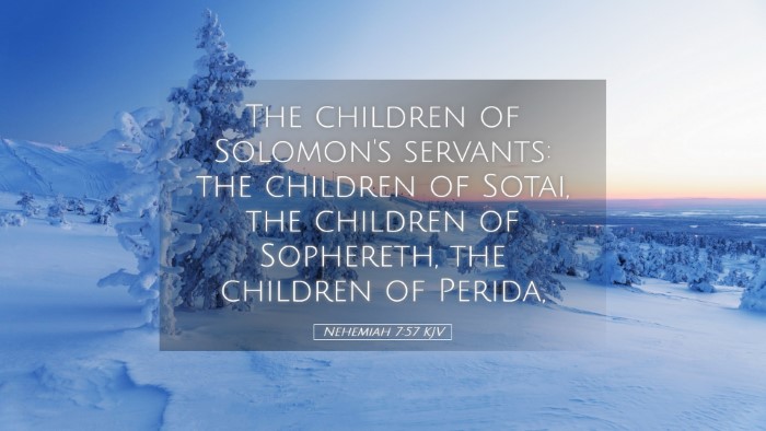 Picture 05 - Nehemiah 7:57 KJV Desktop Wallpaper - The children of Solomon's servants: the children - Desktop Bible Verse Wallpaper