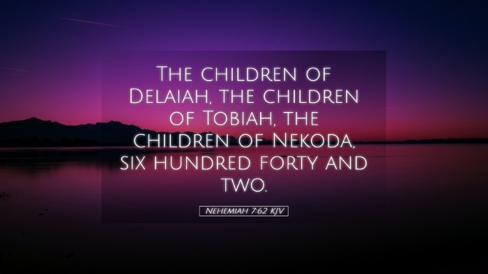 Picture 05 - Nehemiah 7:62 KJV Desktop Wallpaper - The children of Delaiah, the children of Tobiah, - Desktop Bible Verse Wallpaper