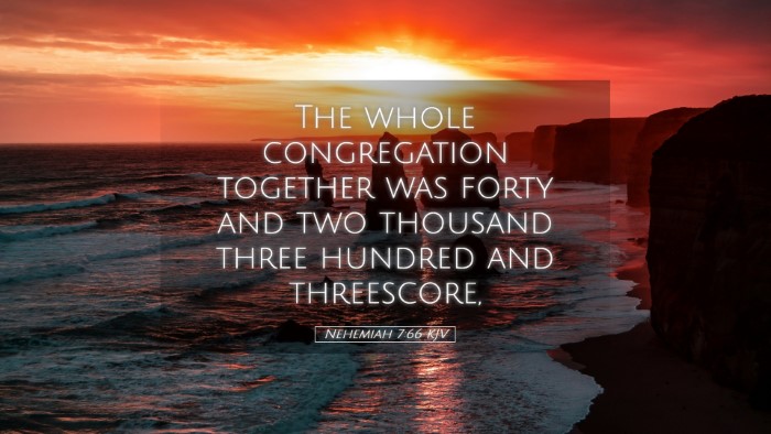 Picture 05 - Nehemiah 7:66 KJV Desktop Wallpaper - The whole congregation together was forty and two - Desktop Bible Verse Wallpaper