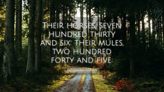 Picture 05 - Nehemiah 7:68 KJV Desktop Wallpaper - Their horses, seven hundred thirty and six: their - Desktop Bible Verse Wallpaper