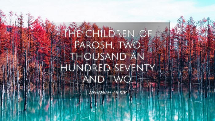 Picture 05 - Nehemiah 7:8 KJV Desktop Wallpaper - The children of Parosh, two thousand an hundred - Desktop Bible Verse Wallpaper