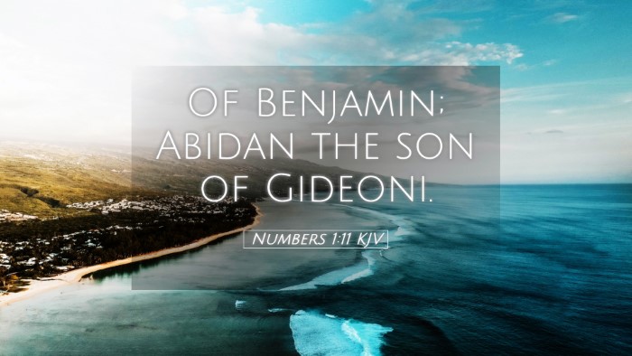 Picture 05 - Numbers 1:11 KJV Desktop Wallpaper - Of Benjamin; Abidan the son of - Desktop Bible Verse Wallpaper