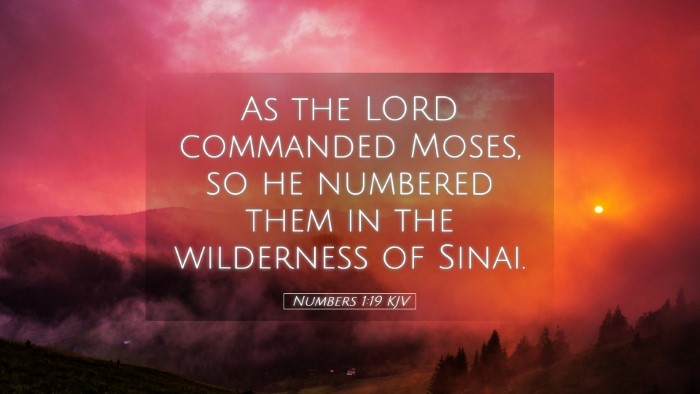 Picture 05 - Numbers 1:19 KJV Desktop Wallpaper - As the LORD commanded Moses, so he numbered them - Desktop Bible Verse Wallpaper