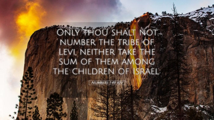 Picture 05 - Numbers 1:49 KJV Desktop Wallpaper - Only thou shalt not number the tribe of Levi, - Desktop Bible Verse Wallpaper