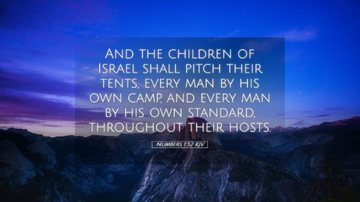 Picture 05 - Numbers 1:52 KJV Desktop Wallpaper - And the children of Israel shall pitch their - Desktop Bible Verse Wallpaper